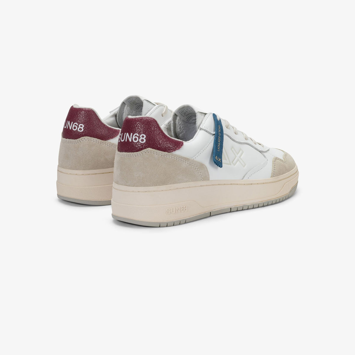 SUN68 Z46160 - BIG BASKET EVO BIANCO/BORDEAUX