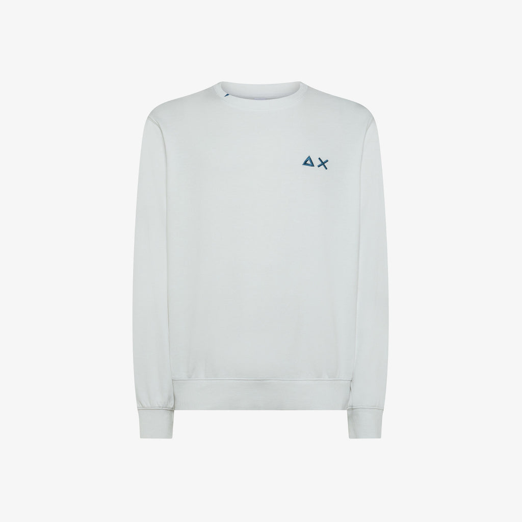 SUN68 - F35103 - SWEATSHIRT BASIC FLEECE BIANCO PANNA
