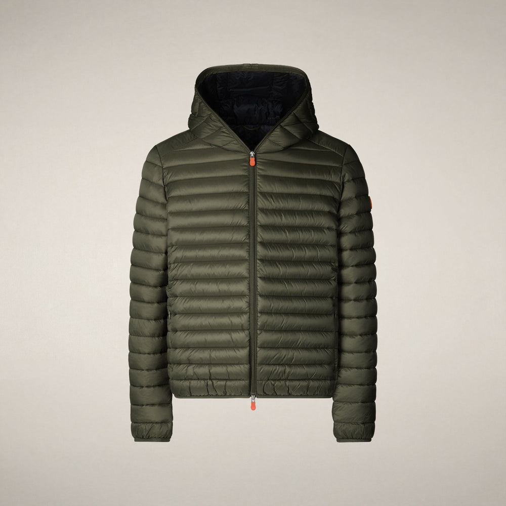 SAVE THE DUCK PIUMINO CON CAPPUCCIO DONALD DUSTY OLIVE - immagine prodotto 1