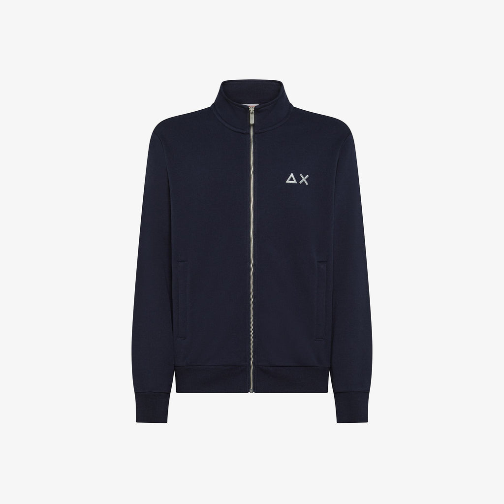 SUN68 - F45101 - TRACK ZIP BASIC FLEECE NAVY BLUE