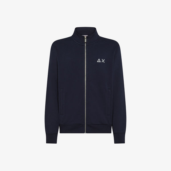SUN68 - F45101 - TRACK ZIP BASIC FLEECE NAVY BLUE