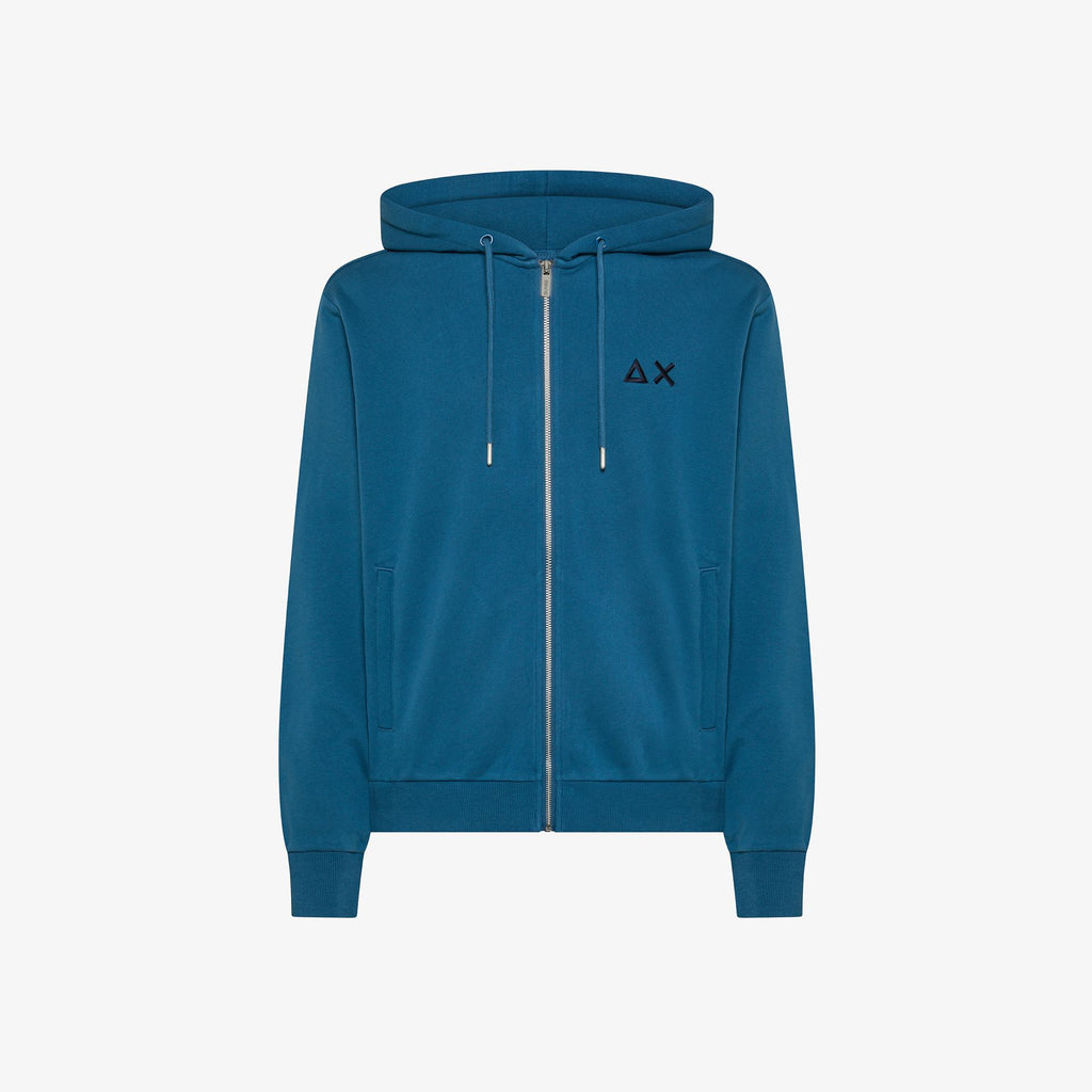SUN68 - F45102 - HOOD ZIP BASIC FLEECE AVIO SCURO