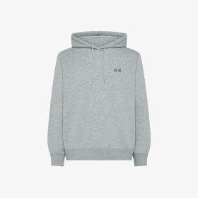 SUN68 Hoodie Basic Fleece L/S Grigio Chiaro