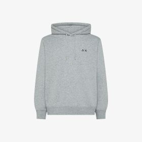 SUN68 Hoodie Basic Fleece L/S Grigio Chiaro