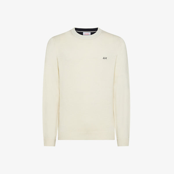 SUN68 - K45110 - SWEATER WARM L/S BIANCO PANNA