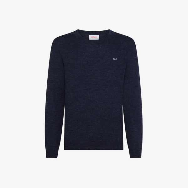 SUN68 - K45118 - SWEATER ALPACA L/S NAVY BLUE