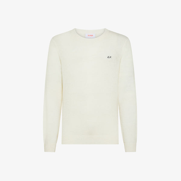 SUN68 - K45118 - SWEATER ALPACA L/S BIANCO PANNA