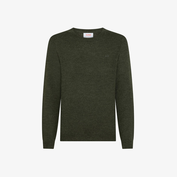 SUN68 - K45118 - SWEATER ALPACA L/S MILITARE SCURO