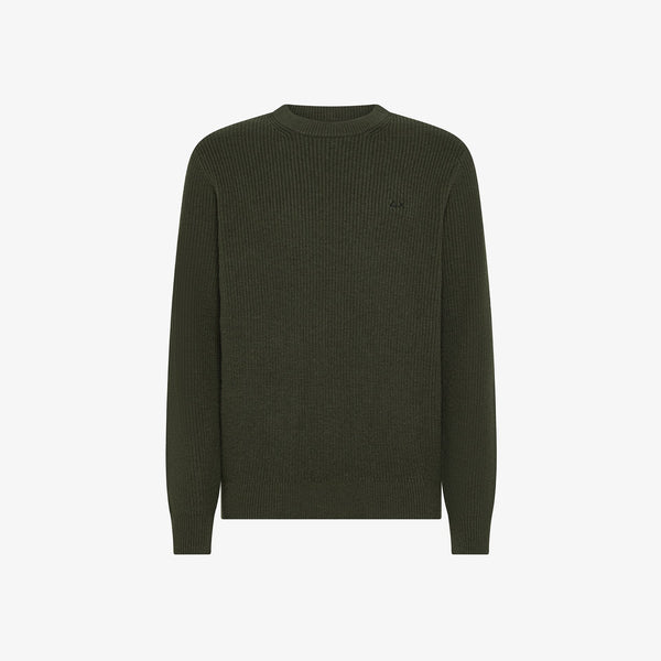 SUN68 - K45133 - SWEATER ENGLISH RIB L/S MILITARE SCURO