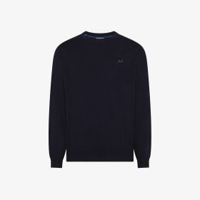 SUN68 Sweater Basic L/S Navy Blue