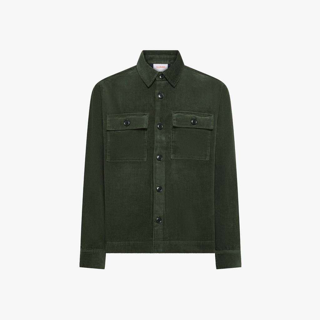SUN68 - S45111 - OVERSHIRT CORDUROY MILITARE SCURO