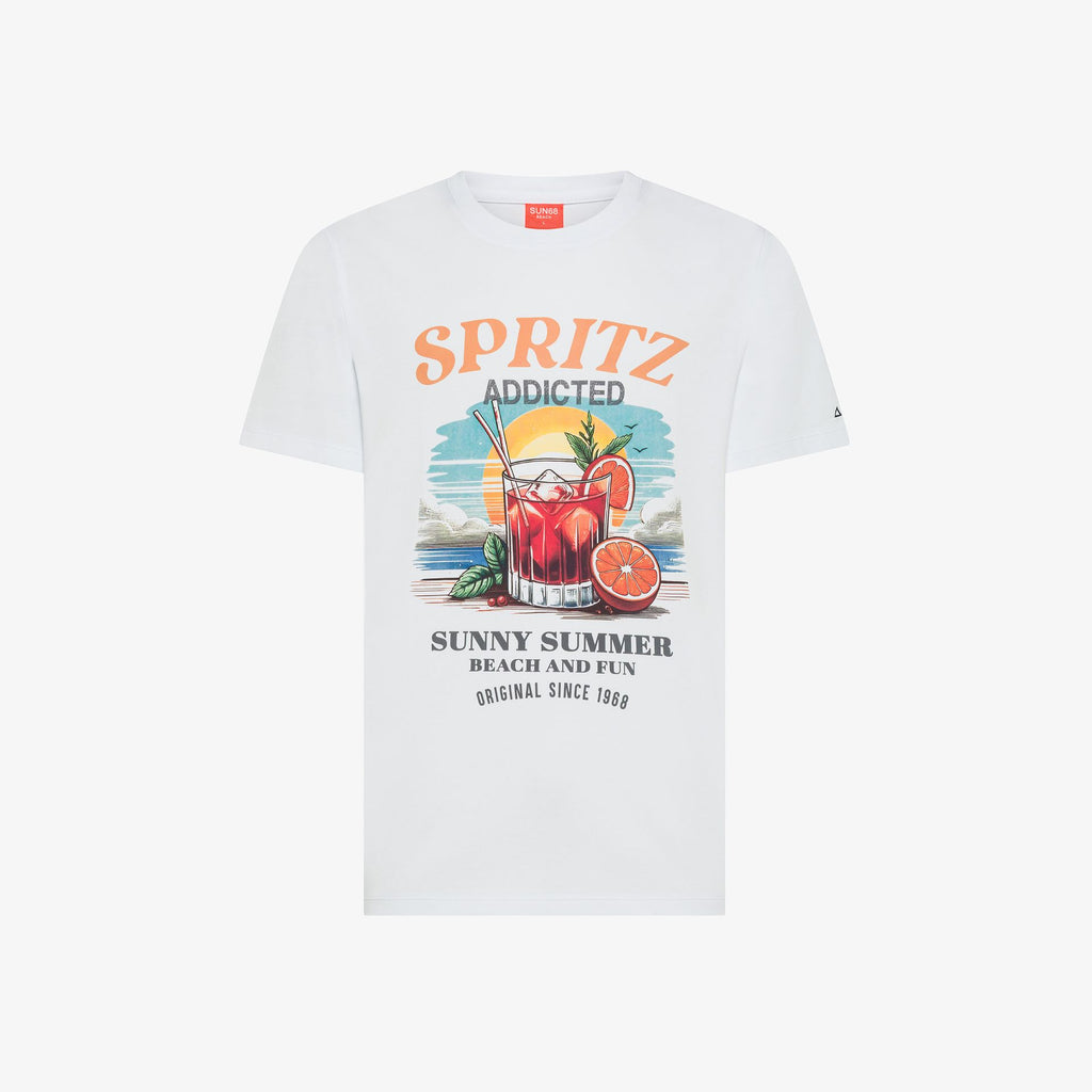 SUN68 - T36141 - TSHIRT PRINTED BEACH