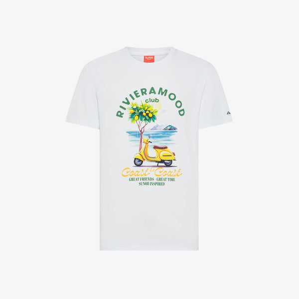 SUN68 - T36141 - TSHIRT PRINTED BEACH