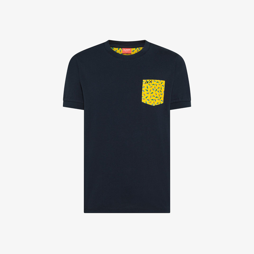 SUN68 - T36143 - TSHIRT POCKET BEACH