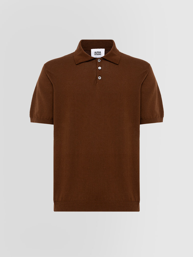 ALPHA STUDIO - AU1023B - POLO IN CREPE