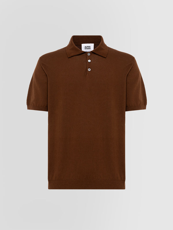 ALPHA STUDIO - AU1023B - POLO IN CREPE