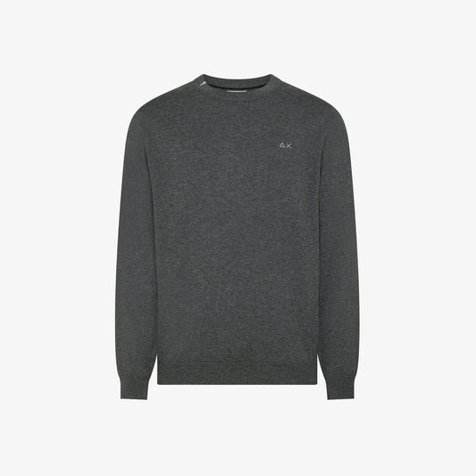 SUN68 Sweater Basic L/S Grigio Scuro