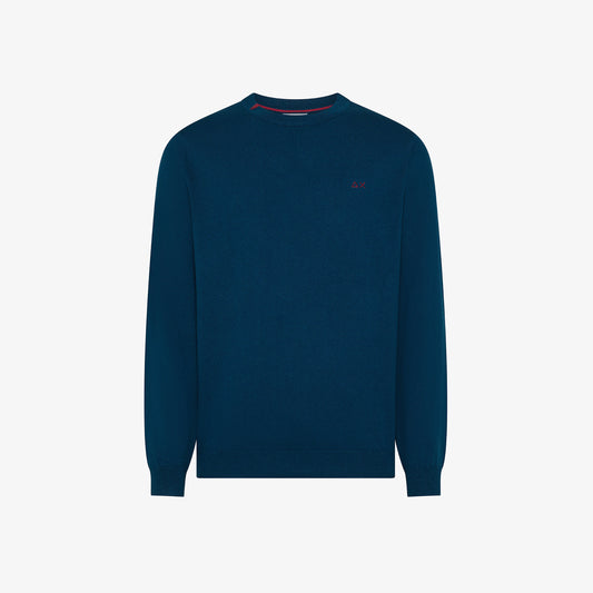 SUN68 Sweater Basic L/S Petrolio