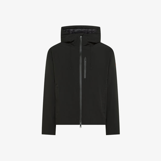 SUN68 Hoodie Soft Shell Down Jacket Nero